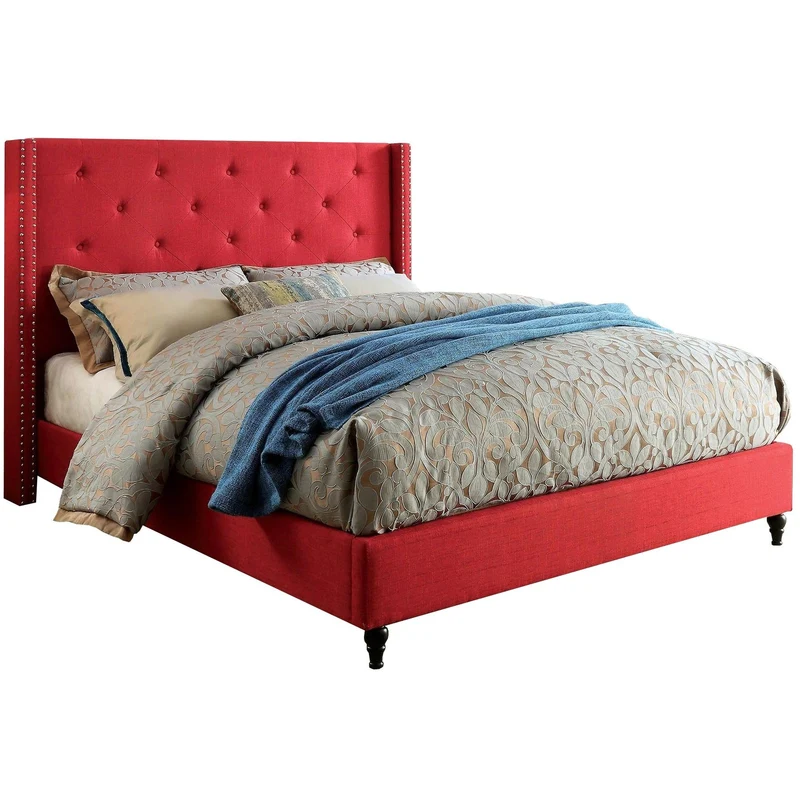 Furniture of America Anabelle Full Upholstered Panel Bed CM7677RD-F-BED