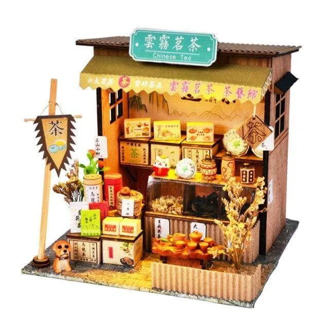 DIY Unique Wooden Style Oriental Hand-assembled House