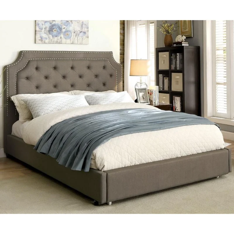 Furniture of America Orianna King Upholstered Panel Bed CM7674EK-BED
