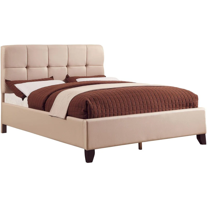 Furniture of America Cressida King Upholstered Panel Bed CM7725BG-EK-BED
