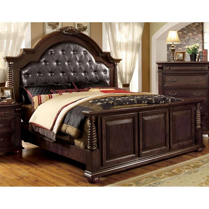 Furniture of America Esperia King Upholstered Panel Bed CM7711EK-BED