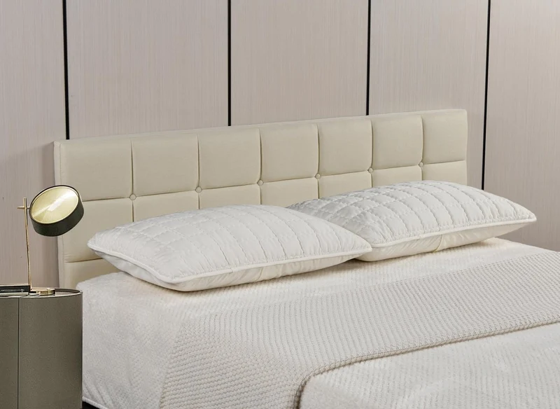 Cabecero ALVERA de 160 cm en tela beige