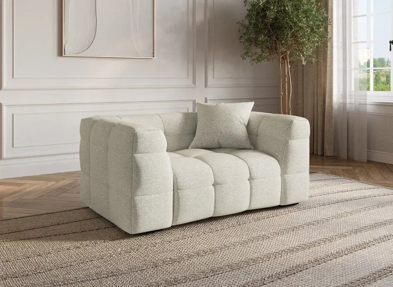 Sillón BELLA de tela beige