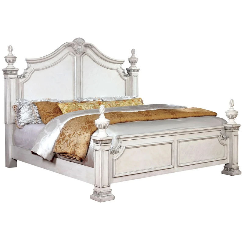 Furniture of America Hesperos California King Poster Bed CM7798WH-CK-BED