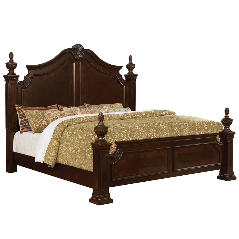 Furniture of America Hesperos King Poster Bed CM7798CH-EK-BED