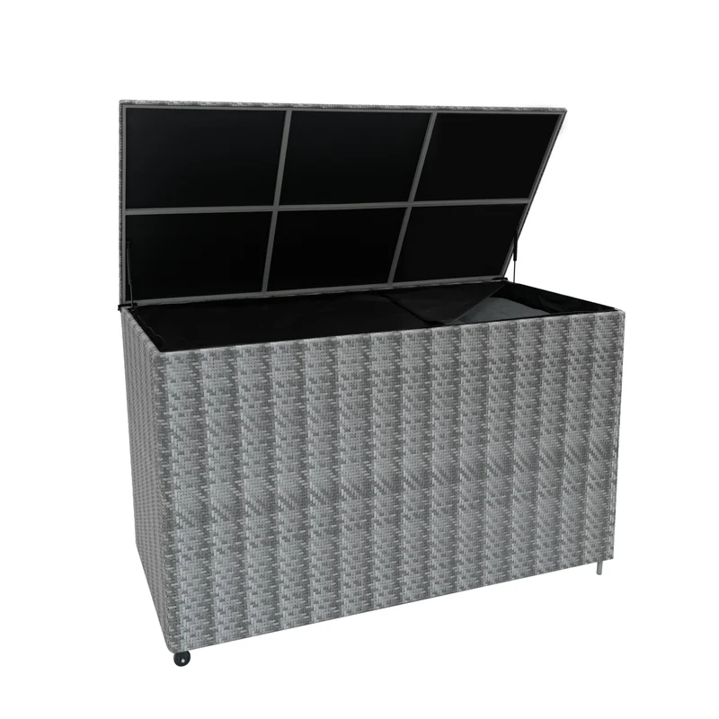 Caja de Almacenamiento de Ratán 996L - Gris