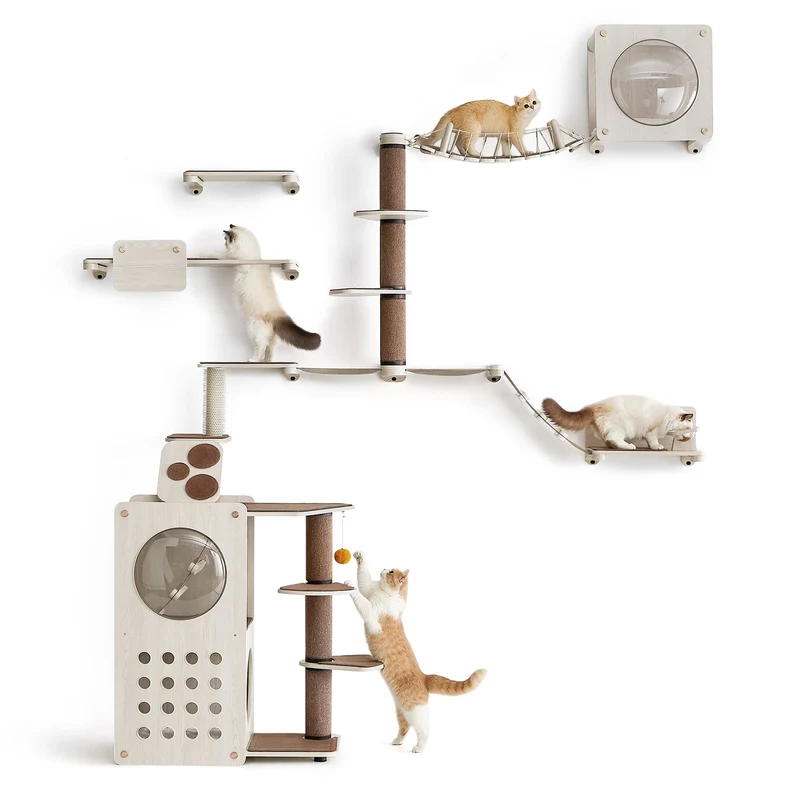 Planet - Juego de 10 Muebles para Gatos de Pared