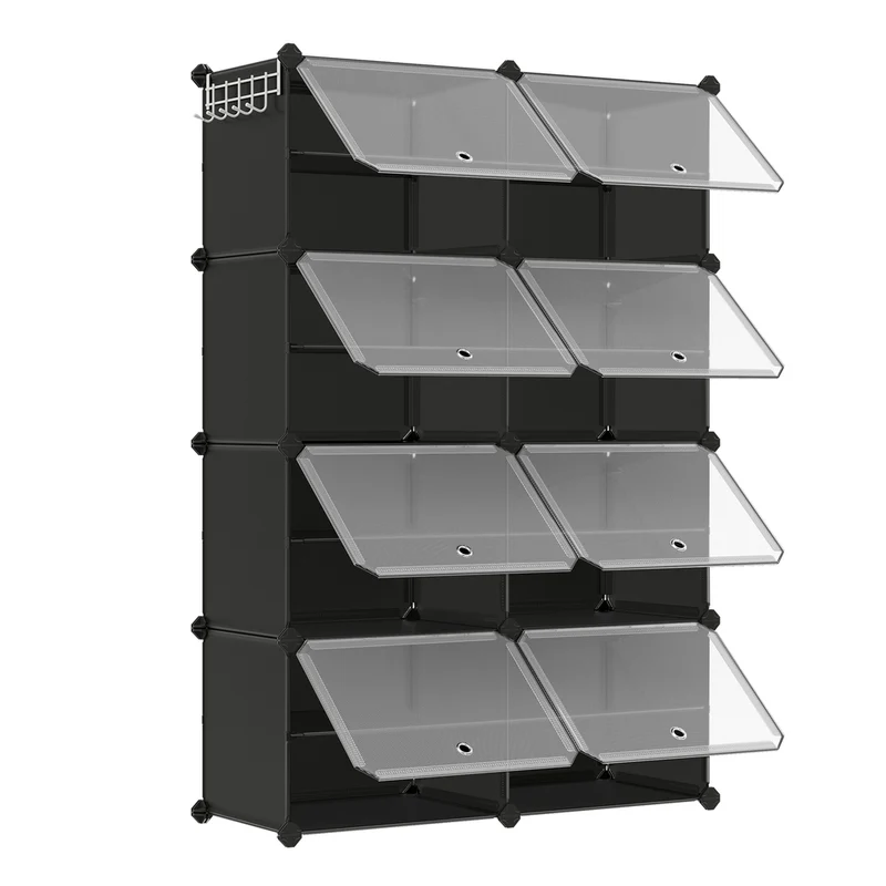 Mueble Zapatero Plástico Compartimentos Modular con Puerta