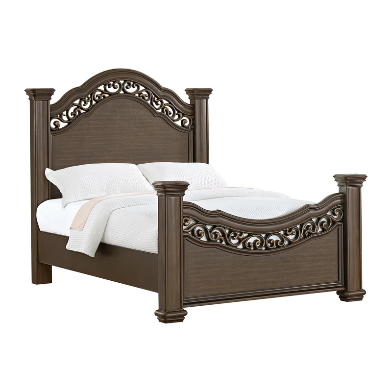 Elements International Brunswick B-13070-5-QB Queen Panel Bed