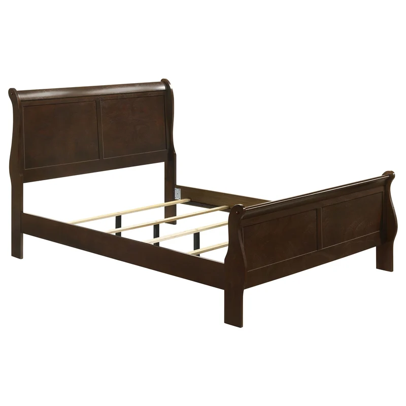 Coaster Furniture Louis Philippe 202411F Wood Full Sleigh Bed - Cappuccino