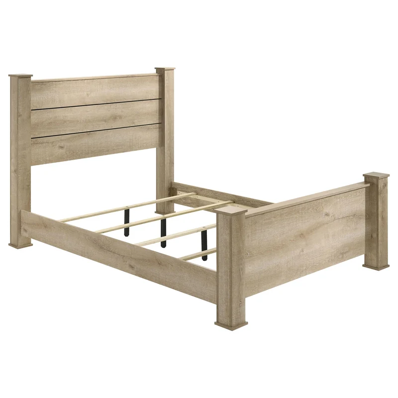 Coaster Furniture Oakglen 225101KE 55-inch Eastern King Panel Bed - Weathered Oak