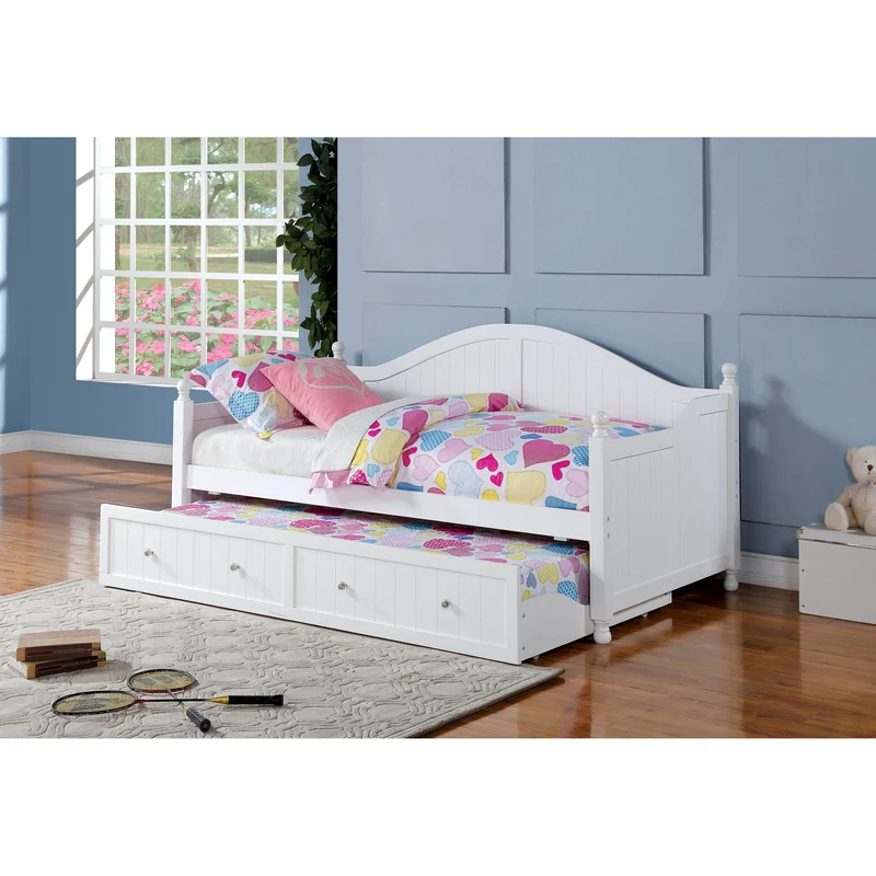 Coaster Furniture Julie Ann 300053 Wood Twin Daybed with Trundle - White