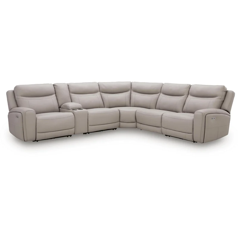 Benchcraft Gravier U13300S5 6 pc Power Reclining Sectional with Storage Console