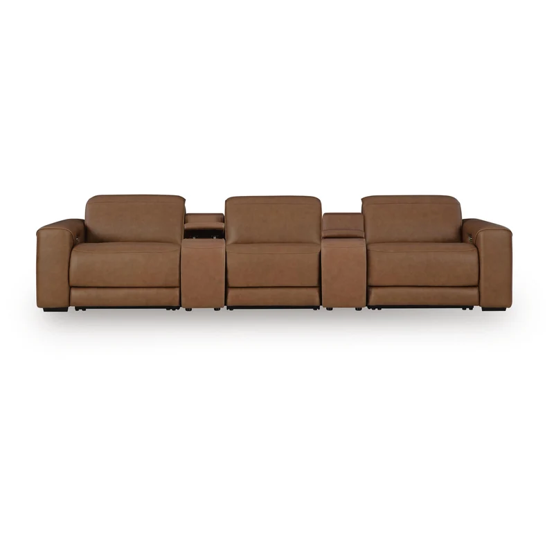 Signature Design by Ashley Magic Man Power Reclining Leather Match 5 pc Sectional PCU1070046A/PCU1070057/PCU1070057/PCU1070058/PCU1070062