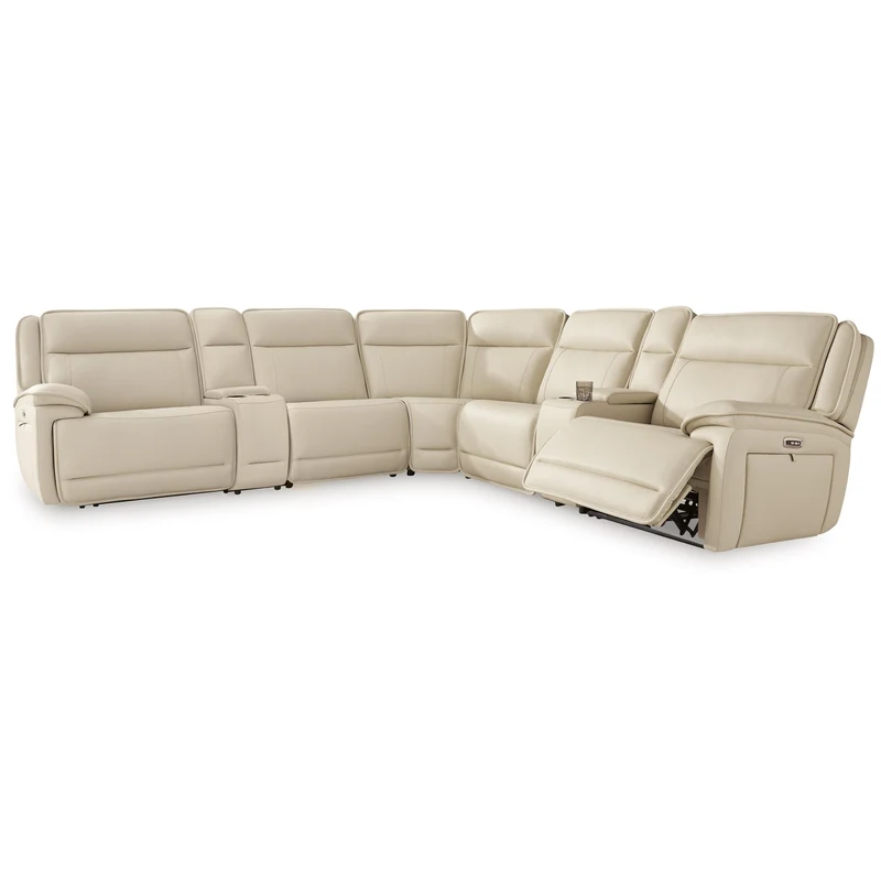 Signature Design by Ashley Double Deal U13001S9 7 pc Reclining Sectional with 2 Consoles