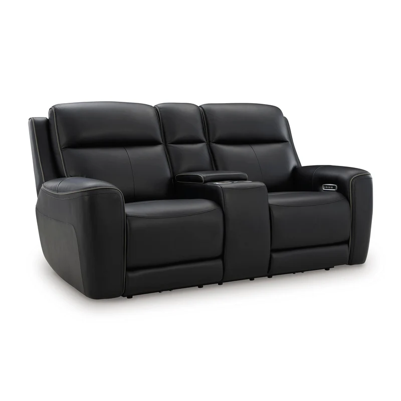 Signature Design by Ashley 5Z-Comfort PCU1090218 Power Reclining Loveseat with Console and Adjustable Headrest