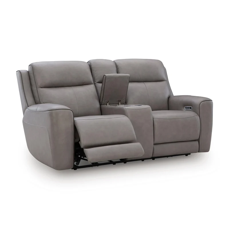 Signature Design by Ashley 5Z-Comfort PCU1090018 Power Reclining Loveseat with Console and Adjustable Headrest