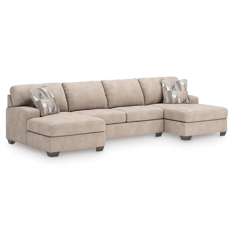 Benchcraft Newellen 48404S7 3 pc Sectional with Double Chaise