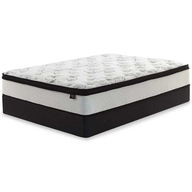Sierra Sleep Chime 12 Inch Hybrid M697M1 California King Mattress and Foundation Set
