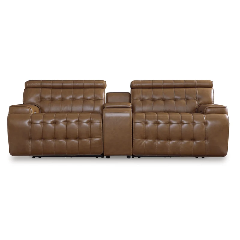 Signature Design by Ashley Temmpton U92708S2 3 pc Power Reclining Sectional Loveseat with Console