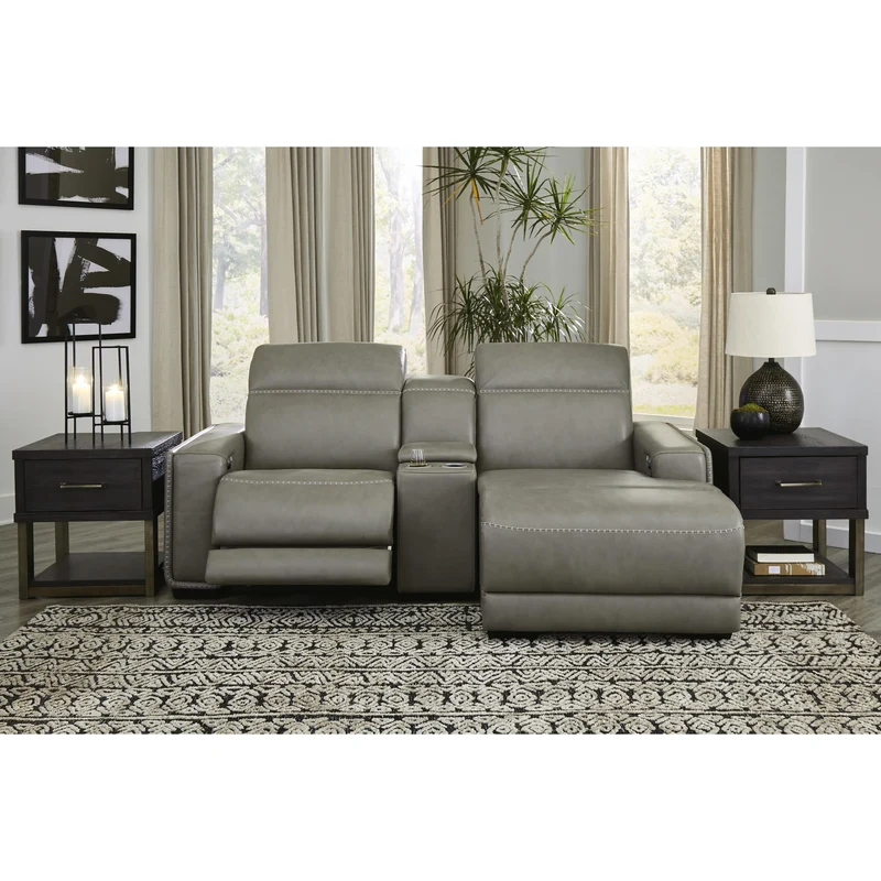 Signature Design by Ashley Correze U94202S11 3 pc Power Reclining Sectional with Chaise