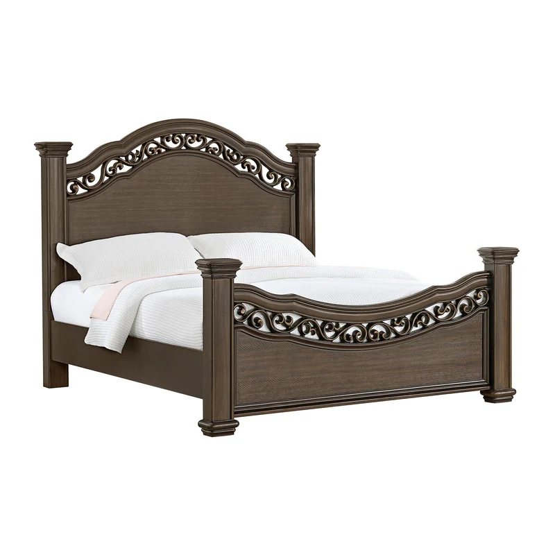 Elements International Brunswick B-13070-5-KB King Panel Bed