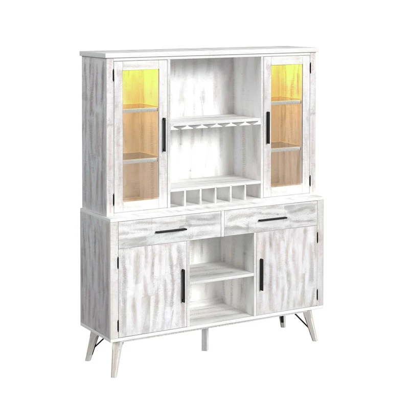 Elements International Rogen Rustic D-12850-7-BFHT Buffet & Hutch
