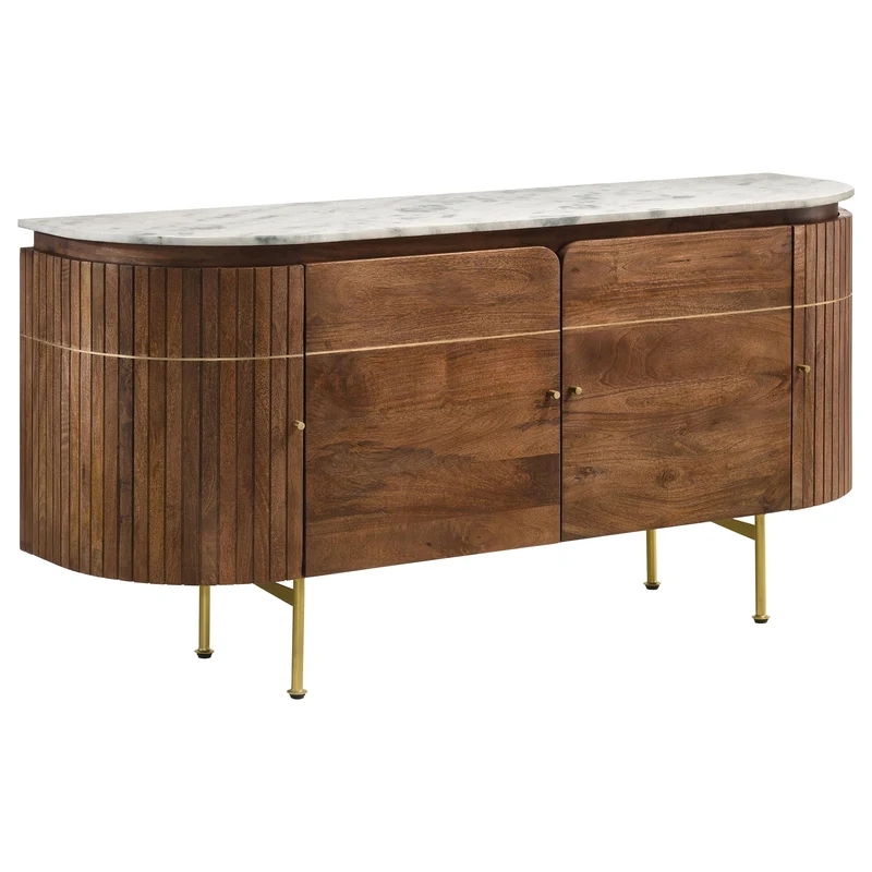 Coaster Furniture Ortega 105145 4-door Marble Top Sideboard Buffet Cabinet - Natural