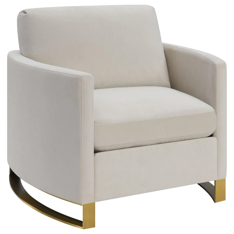 Coaster Furniture Corliss 508823 Upholstered Curved Track Arm Chair - Beige