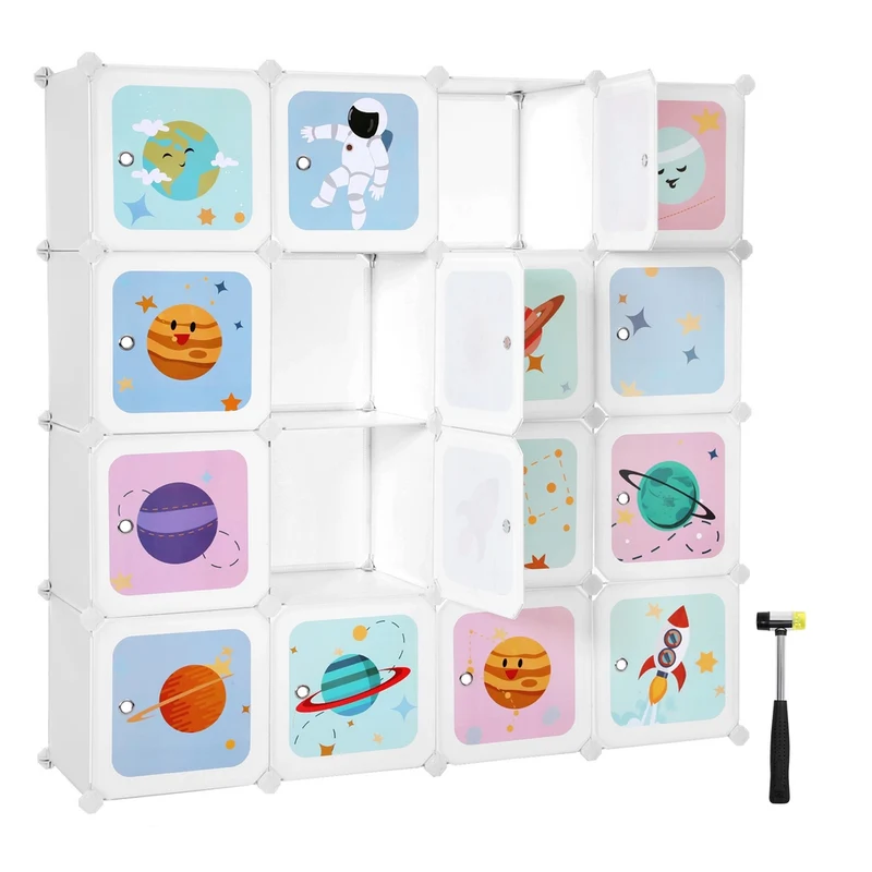 Armario Modular Infantil de 16 Cubos