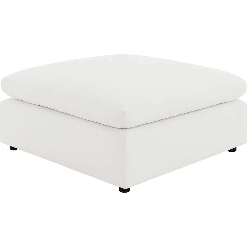 Coaster Furniture Raleigh 551753 Boucle Upholstered Ottoman - Ivory