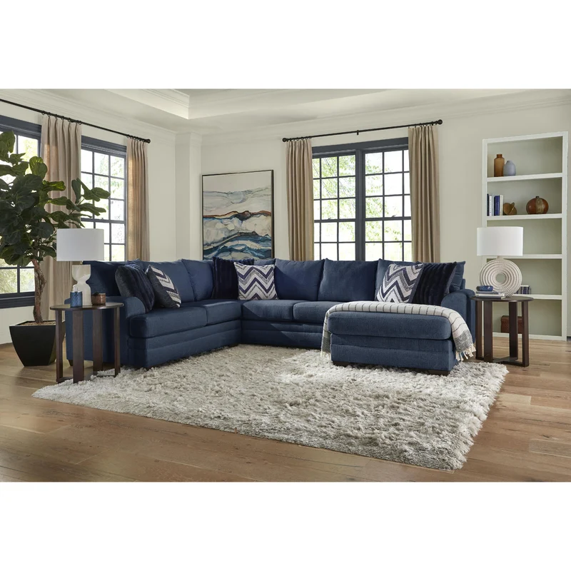 Behold Home 1312 3 pc Sectional - Pippa Navy