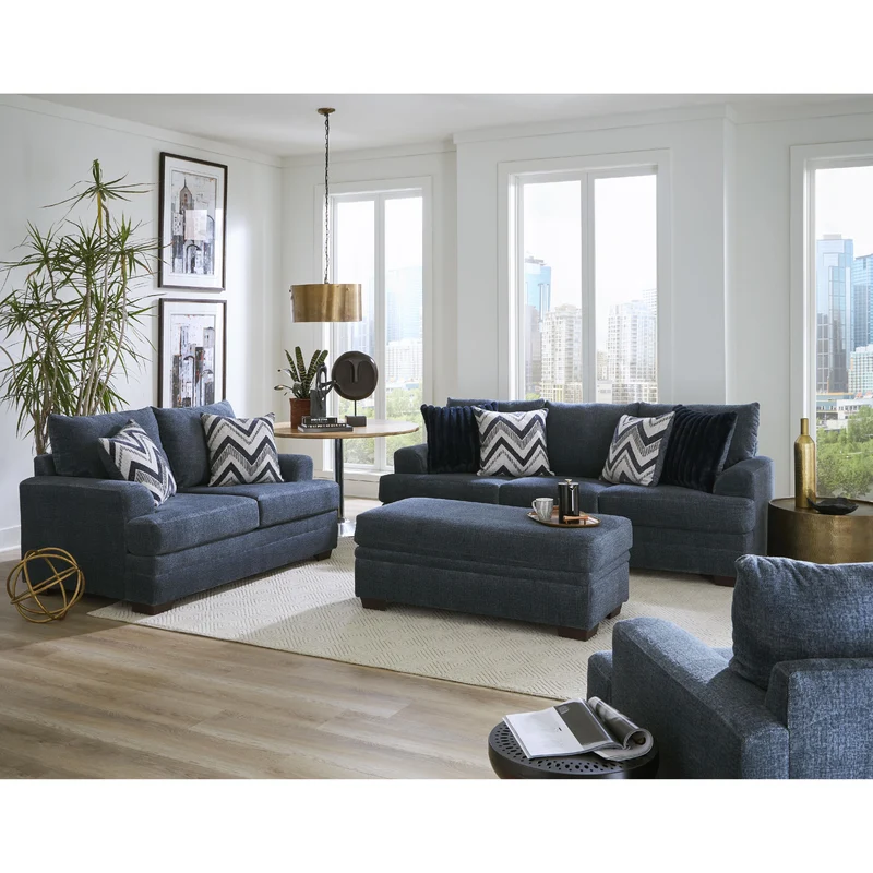 Behold Home 1312-02 Loveseat - Pippa Navy