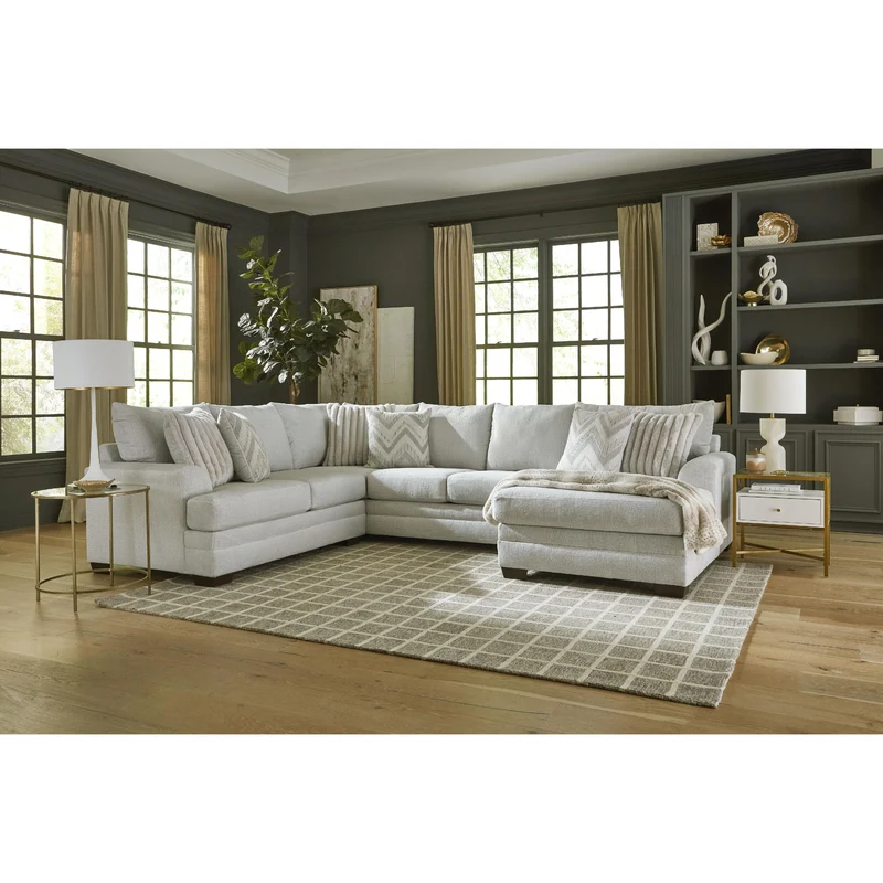 Behold Home 1312 3 pc Sectional - Pippa Light Gray
