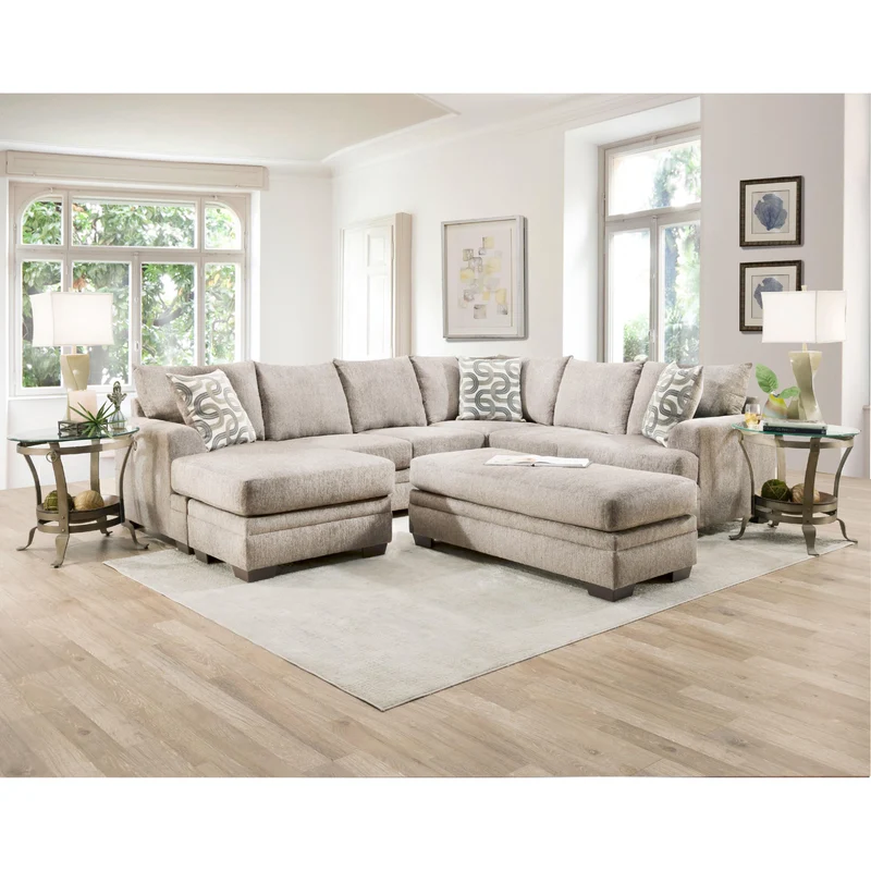 Behold Home 1310 2 pc Sectional - Bailey Cream