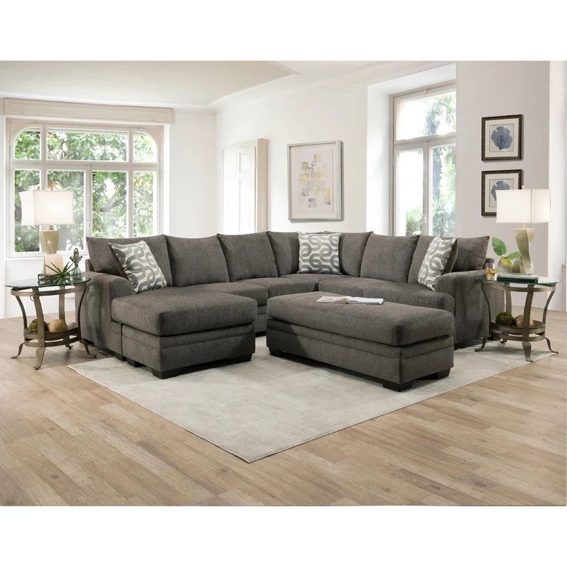 Behold Home 1310 2 pc Sectional - Bailey Charcoal