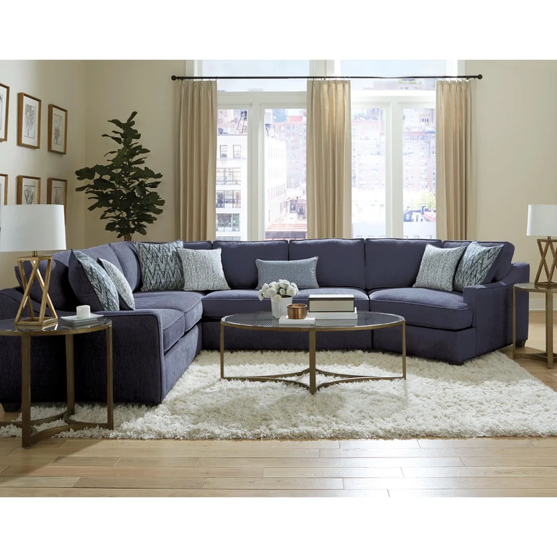 Behold Home 1125 3 pc Sectional - Dakota Navy