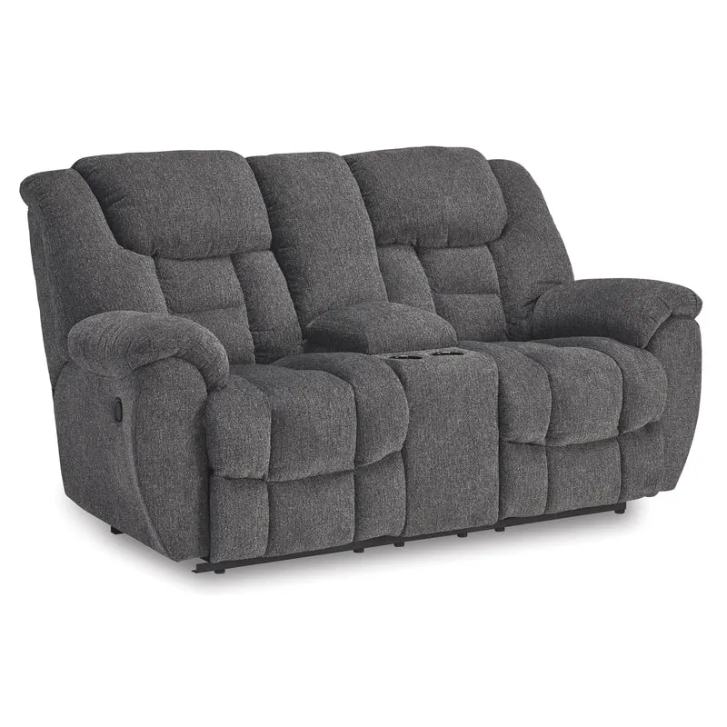 Signature Design by Ashley Foreside 3810494 Double Reclining Loveseat with Console