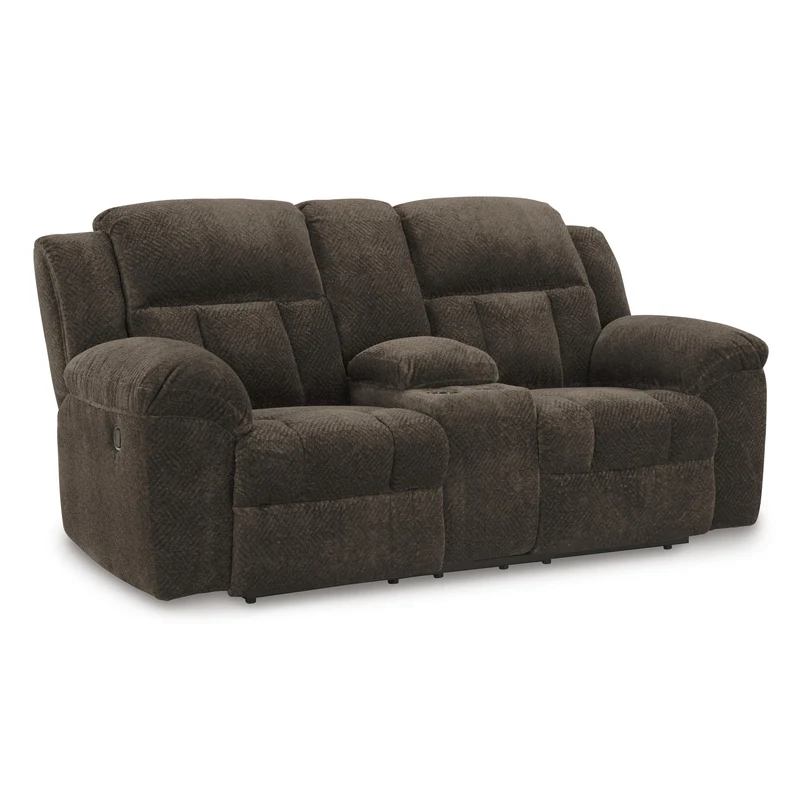 Signature Design by Ashley Frohn 3740794 Double Reclining Loveseat with Console