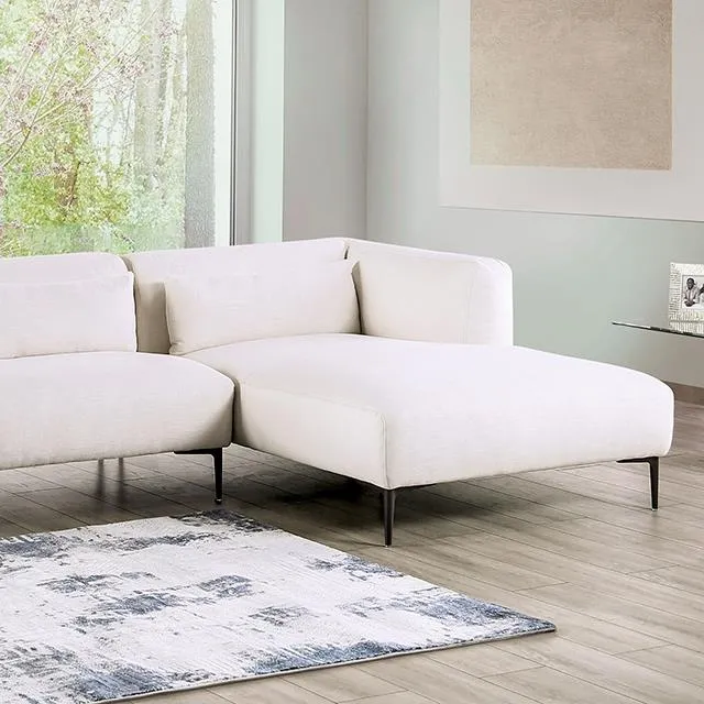 Furniture of America Paderborn FM63002WH-SECT-R Sectional, Right Chaise