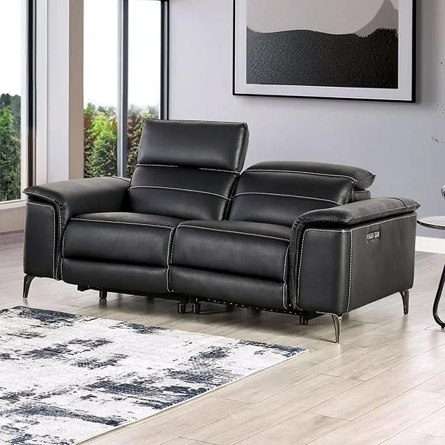 Furniture of America Ascona CM9927BK-LV-PM Power Loveseat