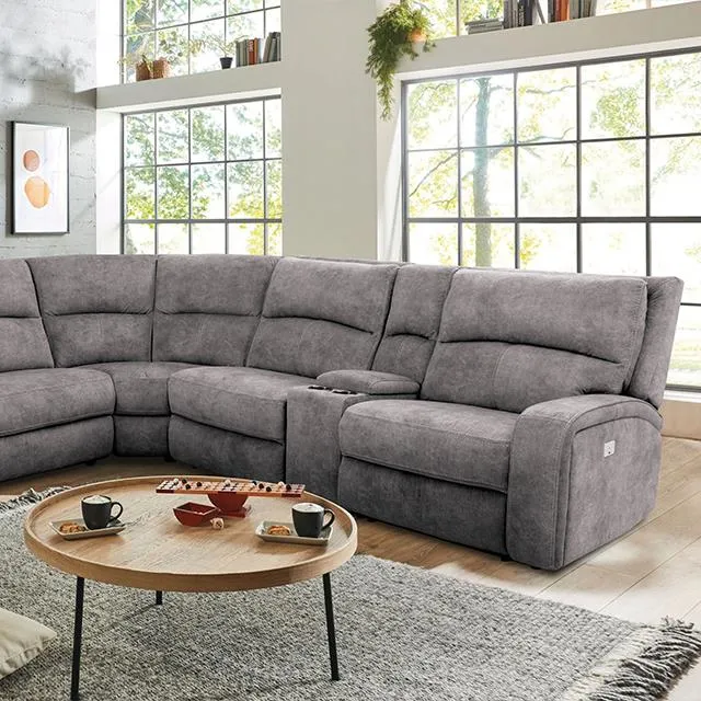 Furniture of America Apostolos CM9915LG-SECT-PM Power Sectional