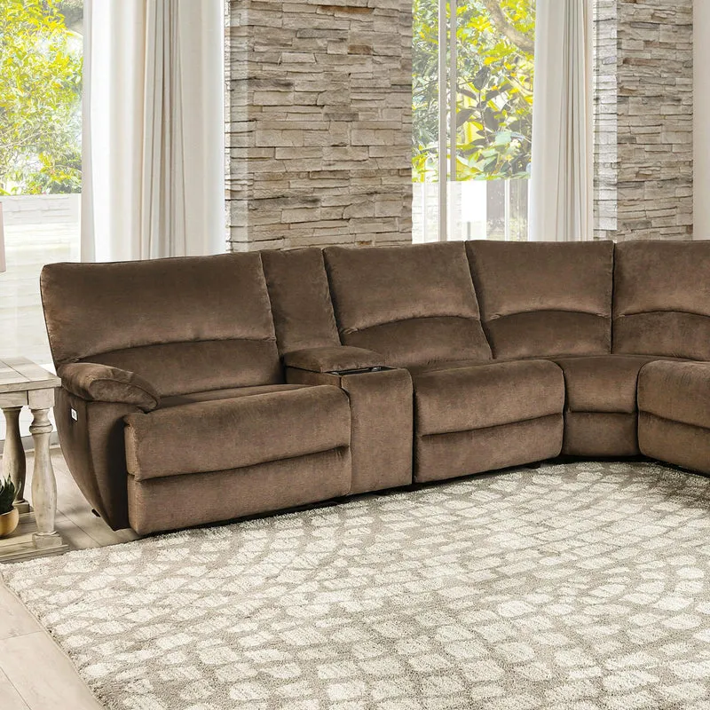 Furniture of America Cerelia CM9909BR-SECT-PM Power Sectional