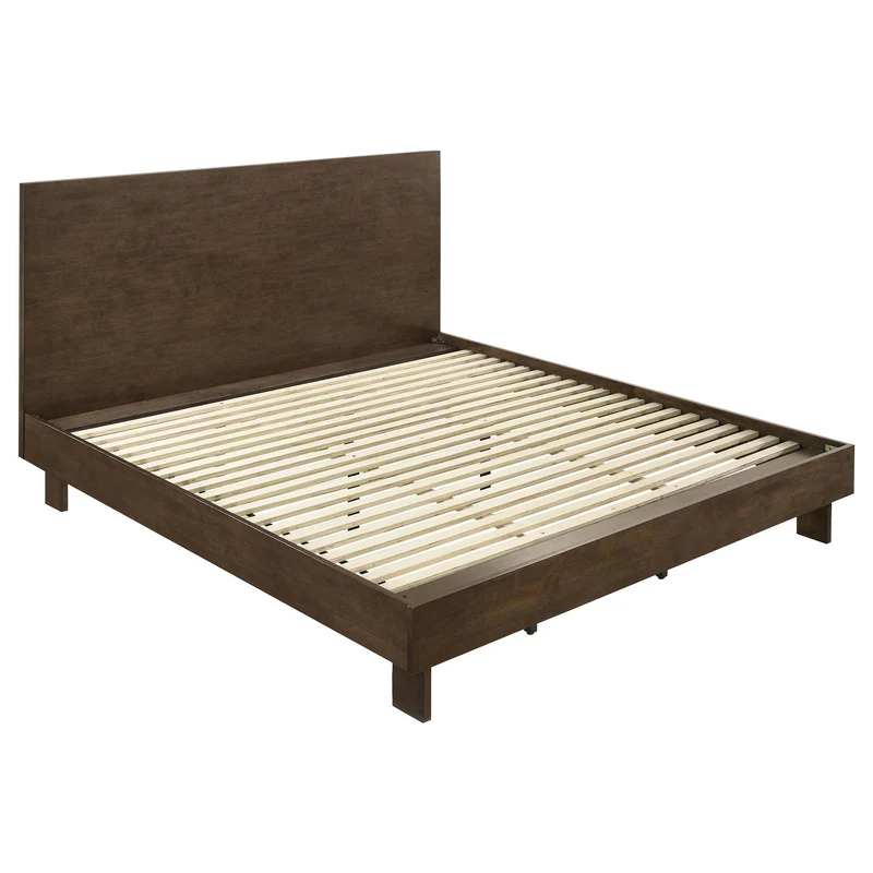 Coaster Furniture Glenwood 225011KE 48-inch Eastern King Platform Panel Bed - Warm Brown