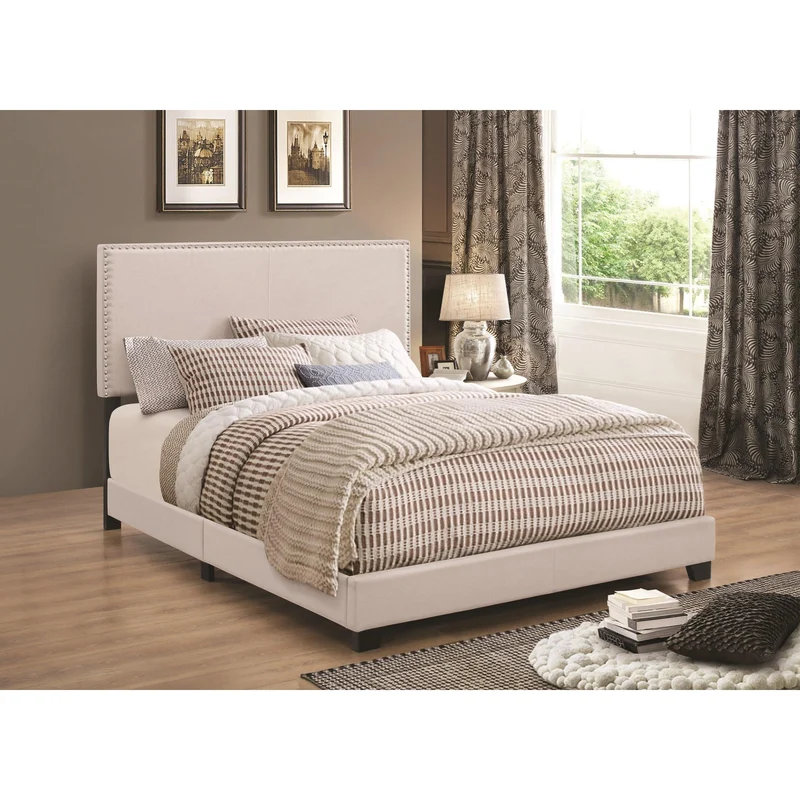 Coaster Furniture Boyd 350051F Upholstered Full Panel Bed - Ivory