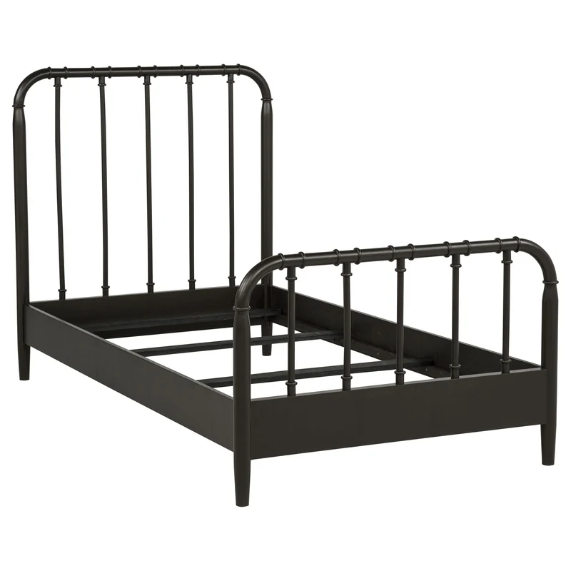 Coaster Furniture Rocco 310035T All Wood Water Pipe Open Frame Twin Bed - Dark Bronze