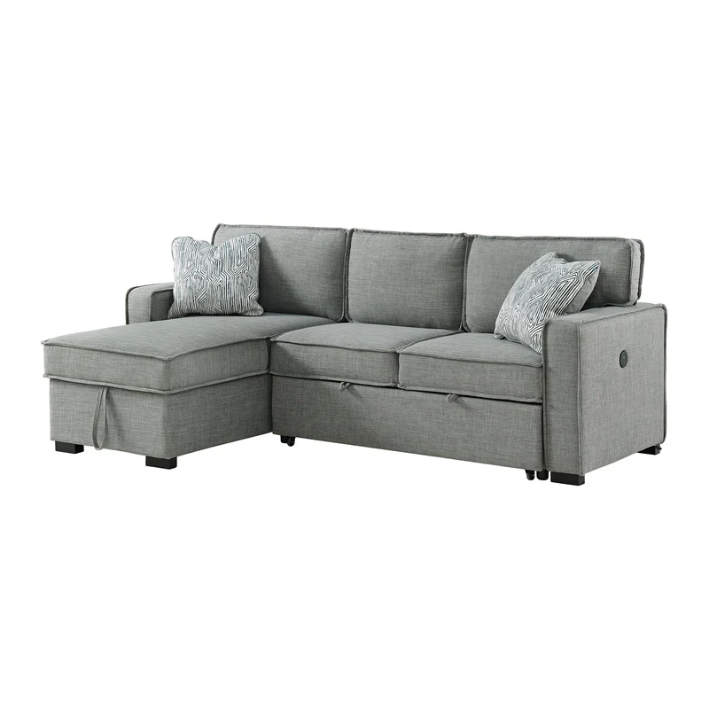 Elements International Caracas U-5140-4551-304 Sectional Sleeper Sofa