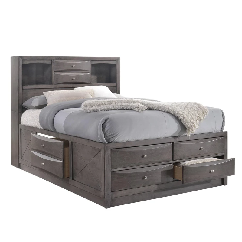 Elements International Emily EG199KB King Storage Bed