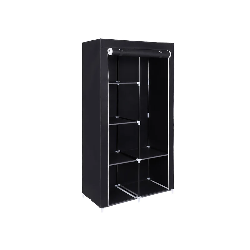 Armario Plegable para Ropa Metal y Tela