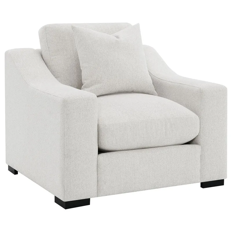 Coaster Furniture Ashlyn 552093 Fabric Upholstered Track Arm Accent Chair - Sand